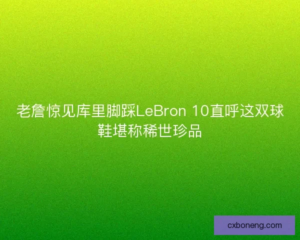 老詹惊见库里脚踩LeBron 10直呼这双球鞋堪称稀世珍品 老詹惊见库里脚踩LeBron 10直呼这双球鞋堪称稀世珍品